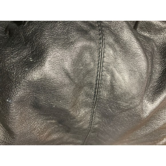 Vintage 60s-70s Francois Villon Black Leather Purse with Leather Strap - Picture 6 of 16